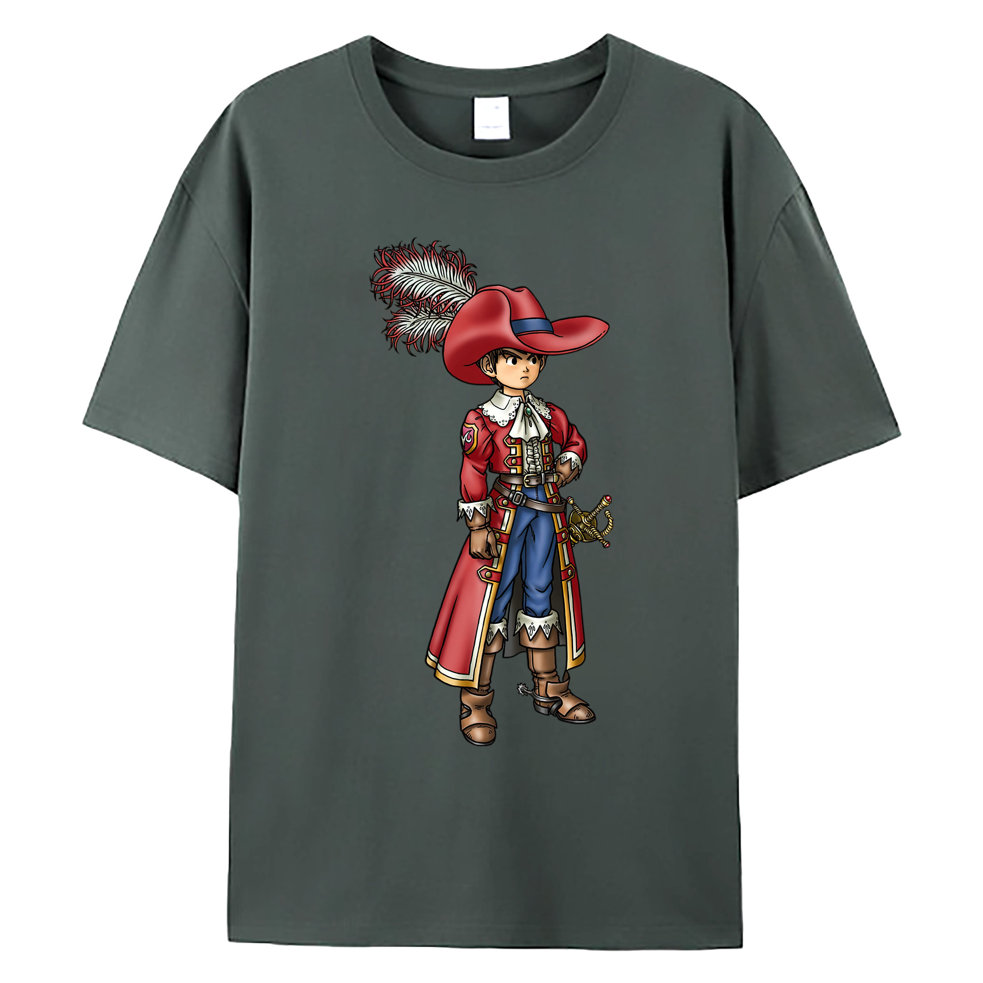 （画像用） ドラゴンクエスト Doragon Kuesuto Dragon Quest 綿100％ メンズ半袖Tシャツ｜肌触りやわらか＆通気性